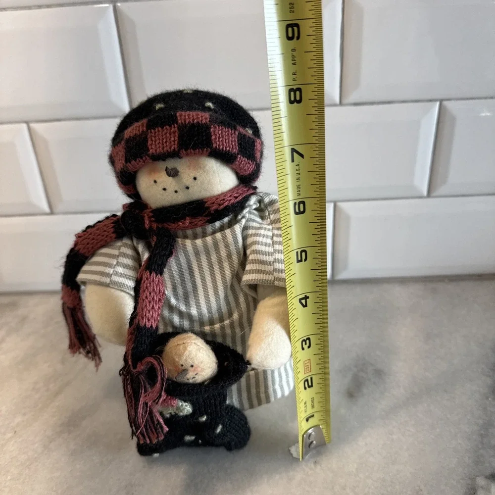 Miss‎ Heathers Plum Pudding Snowmen Holding Stocking Plush 8